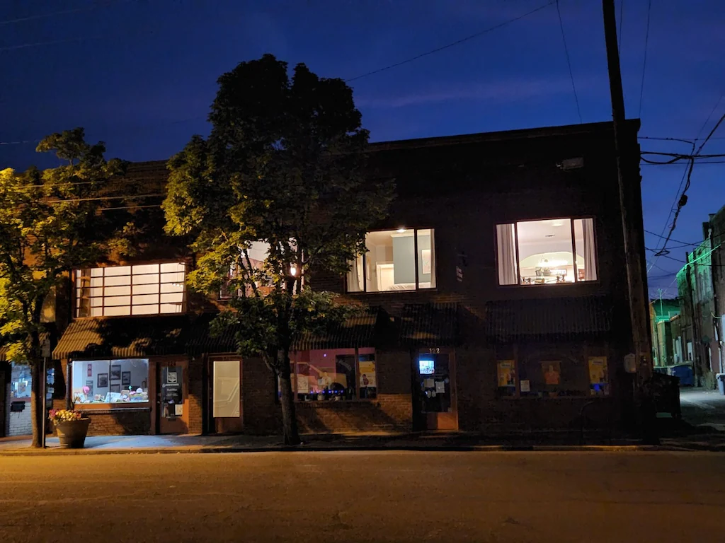 124 Ferry St SW – Exterior after dark 11-22-2022