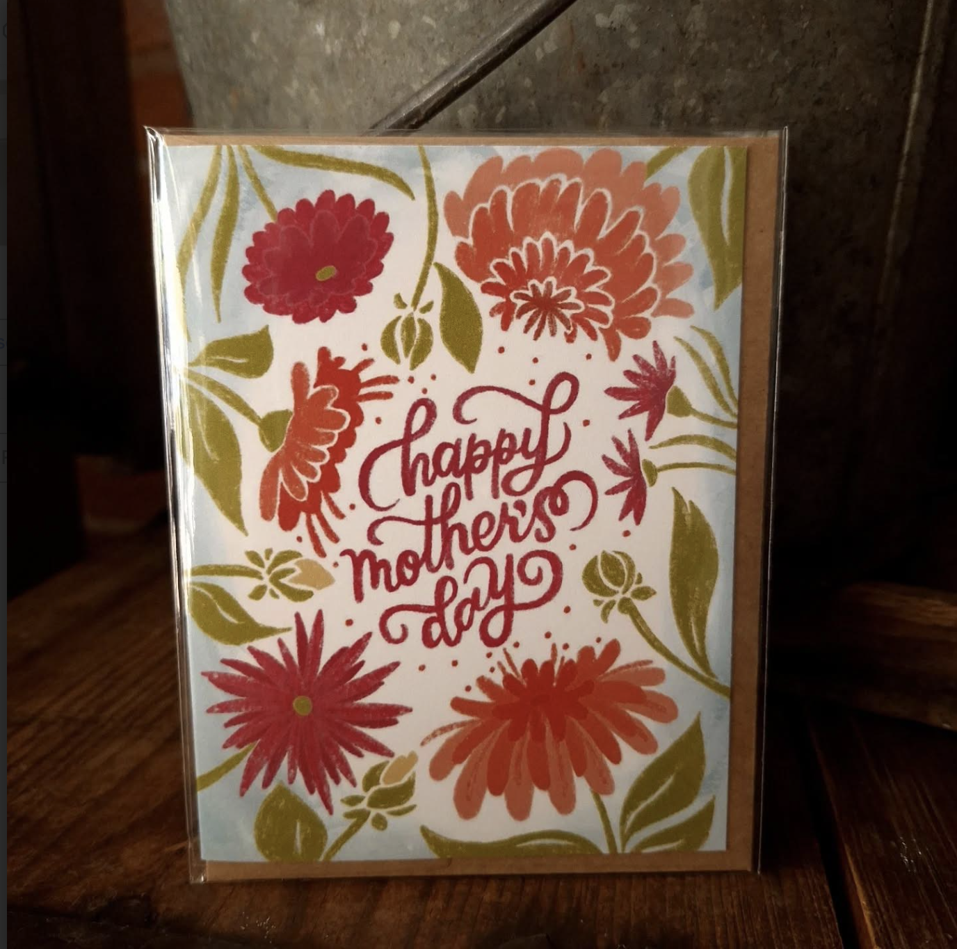 floral mother's day card that says "Happy Mother's Day"